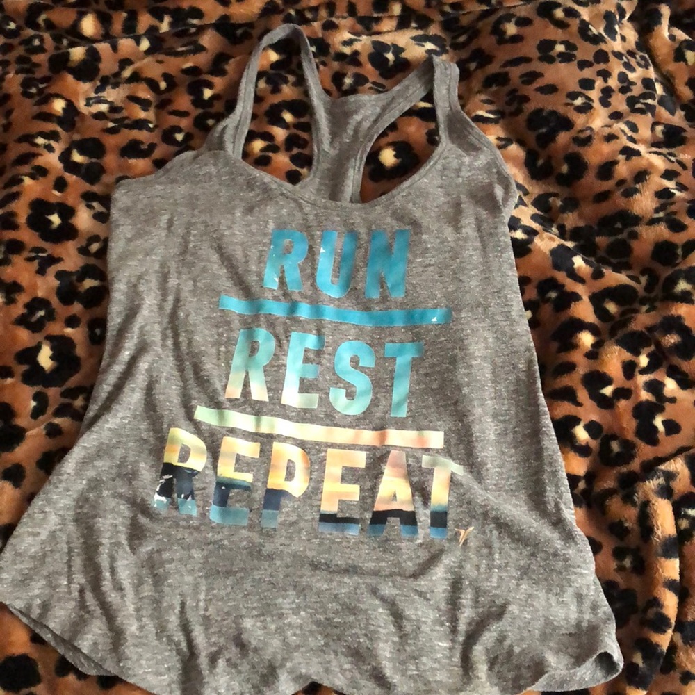 Run, rest, repeat workout tank